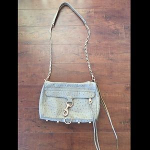 Rebecca Minkoff Ostrich Leather Cross Body Bag